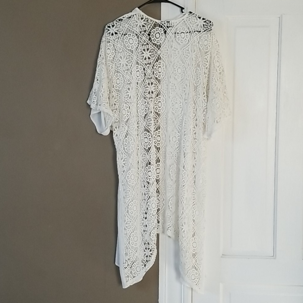 Mossimo Cream Lace Kimono S/M - Picture 4 of 4